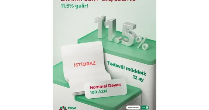 PAŞA Kapital ilə 11.5% lik illik gəlirli BirKart BOKT istiqrazlarına investisiya imkanı