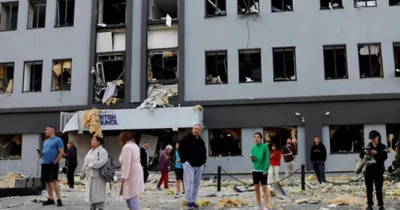 Rusiyanın Kiyevə hücumu zamanı beynəlxalq təşkilatların ofislərinə ziyan dəyib, 1 nəfər yaralanıb