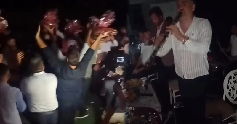 Nə yağış, nə də işıqların sönməsi toya mane oldu Video