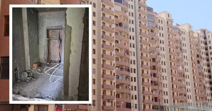 Жильцы жилого комплекса в Баку обеспокоены перепланировкой квартиры с демонтажем несущей стены