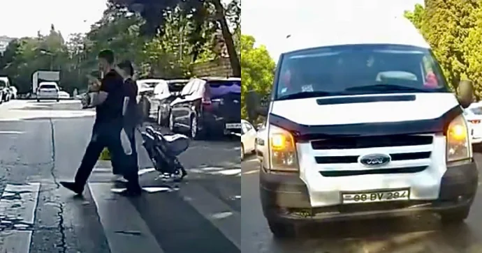 Biləcəridə yük maşını piyadalara yol verən “Prius”a çırpıldı VİDEO