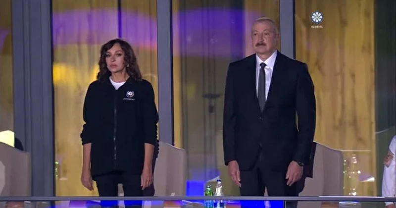 Prezident xanımı ilə Gəncədə III MDB Oyunlarının açılışını izlədi Fotolar