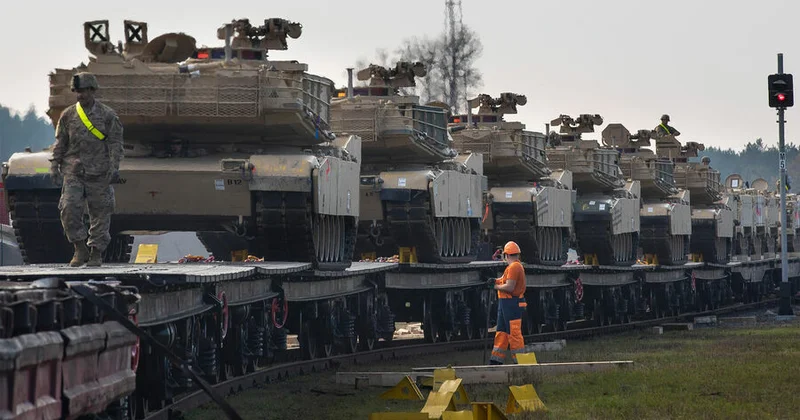 ABŞ tankları Estoniyada Rusiya sərhədinə doğru hərəkət edirlər