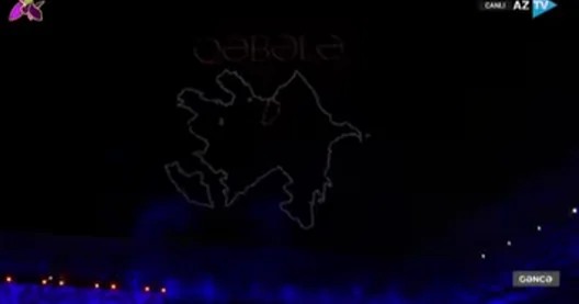 III MDB Oyunlarının açılışında dron şousu Video