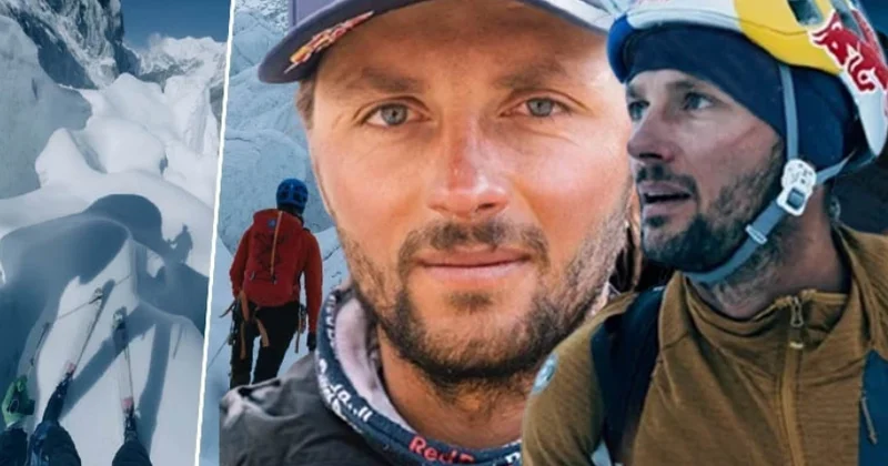 Everestdən xizəklə endi, rekord qırdı Video