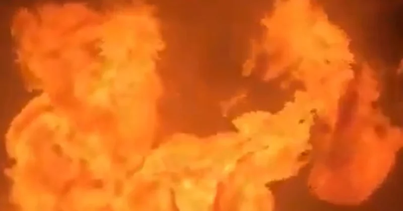 В Сирии горит газопровод видео