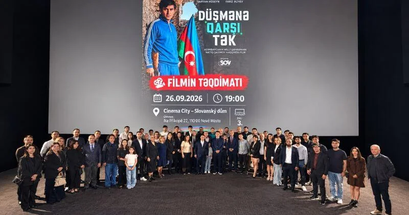 Praqada Azərbaycanın Milli Qəhrəman Natiq Qasımov haqqında film nümayiş olunub FOTO