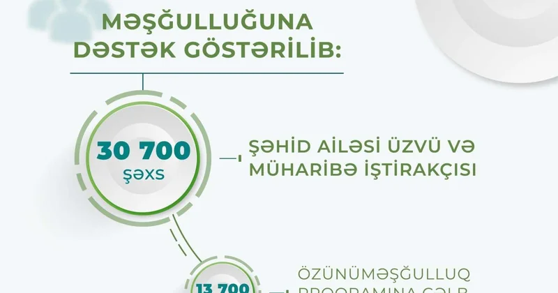 30700 şəxsin məşğulluğuna dəstək göstərildi