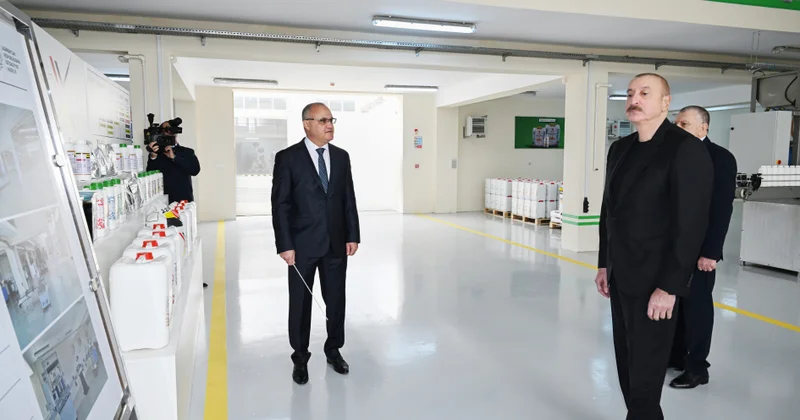 Prezident İlham Əliyev Sabirabad Sənaye Məhəlləsində “Humix” MMC ilə tanış olub FOTO