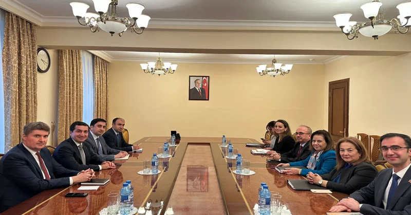 Türkiyə XİN rəhbərinin müavini Hikmət Hacıyev və Xələf Xələfovla görüşüb FOTO