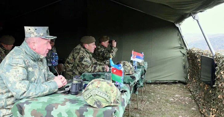 Проведены совместные тактические учения азербайджанских и сербских артиллеристов