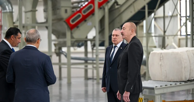 Prezident Sabirabadda pambıq emalı zavodunun fəaliyyəti ilə tanış olub FOTOLAR