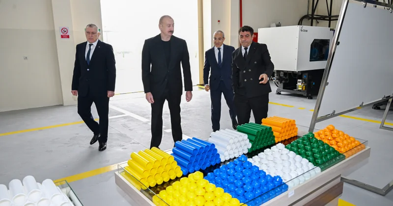 Prezident Sabirabadda su filtrlərinin istehsalı müəssisəsində FOTO