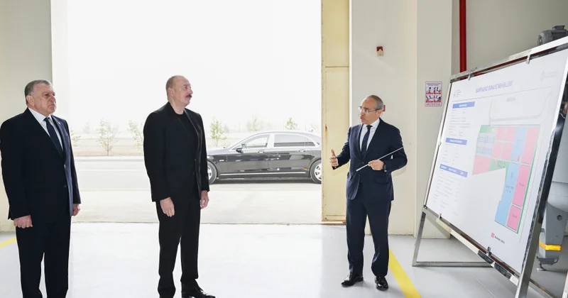 Prezident İlham Əliyev Sabirabadda aqrokimyəvi vasitələrin istehsalı müəssisəsinin fəaliyyəti ilə tanış olub