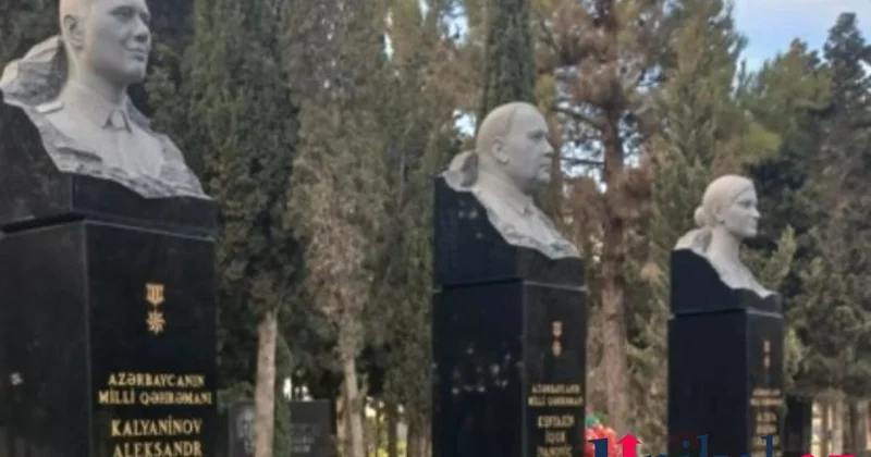 Qəzaya uğrayan AZAL təyyarəsinin ekipaj üzvlərinin büstü qoyuldu FOTO