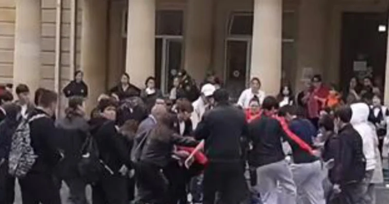 В бакинской школе напали и избили журналистов видео