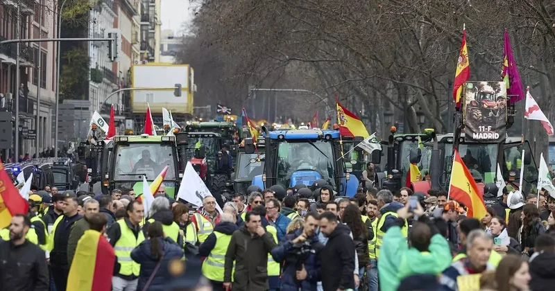 В Мадриде проходит акция протеста фермеров