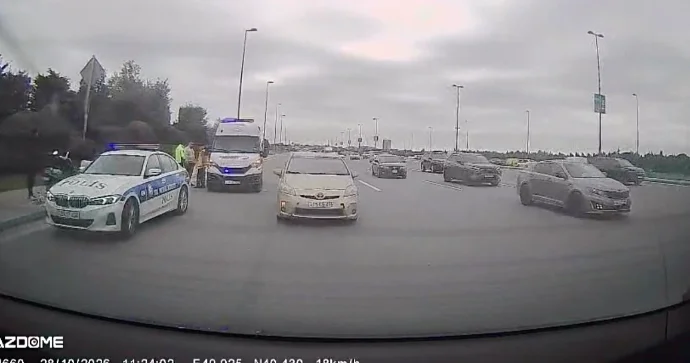 Prospektdə zəncirvari qəza Xəsarət alan var VİDEO