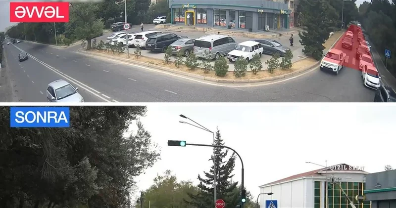 В Баку установили новые светофоры для регулирования движения транспорта и пешеходов ВИДЕО