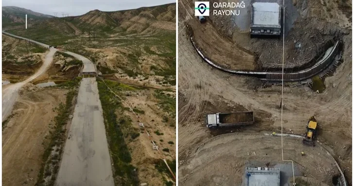 В Гарадагском районе Баку построен новый мост взамен разрушенного селем