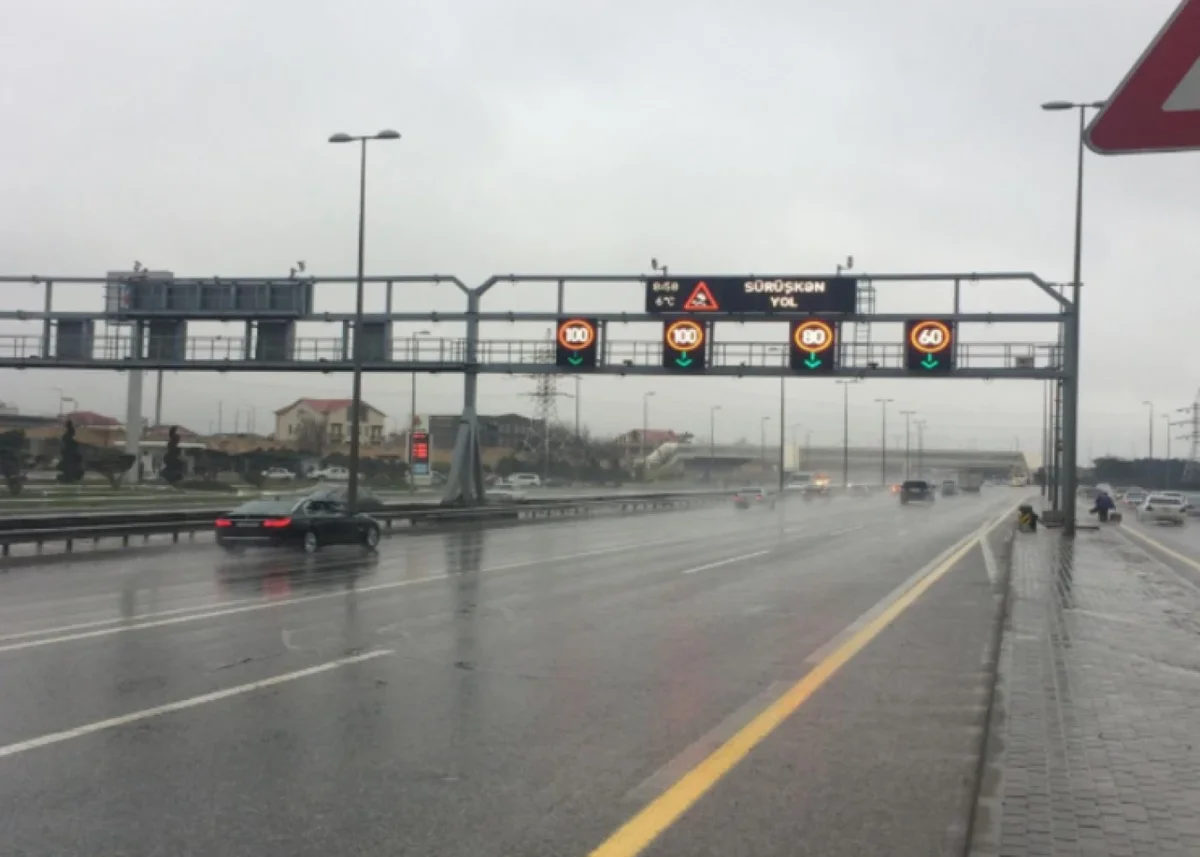 Bu yolda bəzi zolaqlar üzrə sürət həddi endirildi