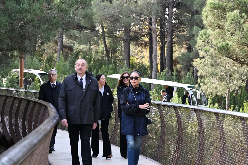 İlham Əliyev Mərkəzi Nəbatat Bağının açılışında iştirak edib