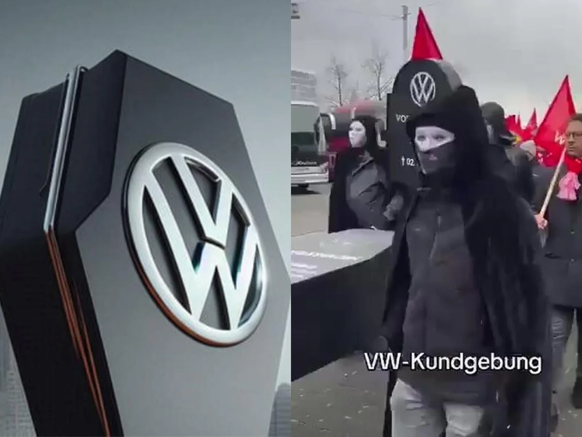 Almaniyada Volkswageni basdırdılar Şirkət çökür VİDEO