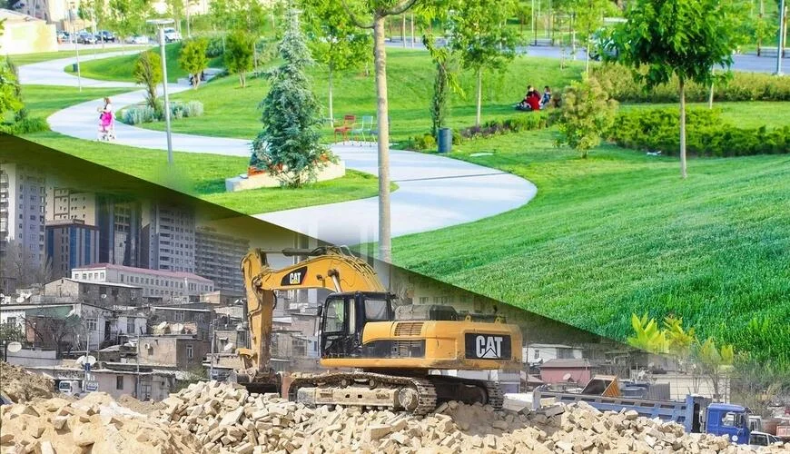 Bakıda bu ünvanlarda iki yeni park salınacaq Söküntü başladı KONKRET