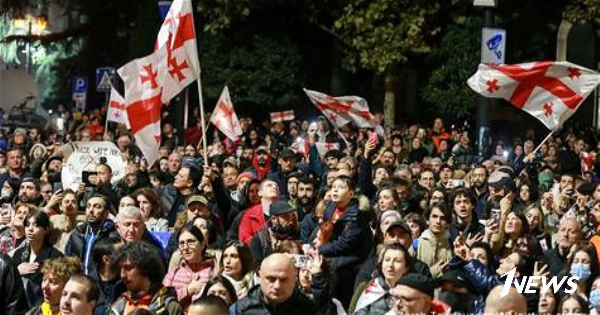 У здания парламента в Тбилиси произошли столкновения митингующих с полицией ВИДЕО ОБНОВЛЕНО Новости