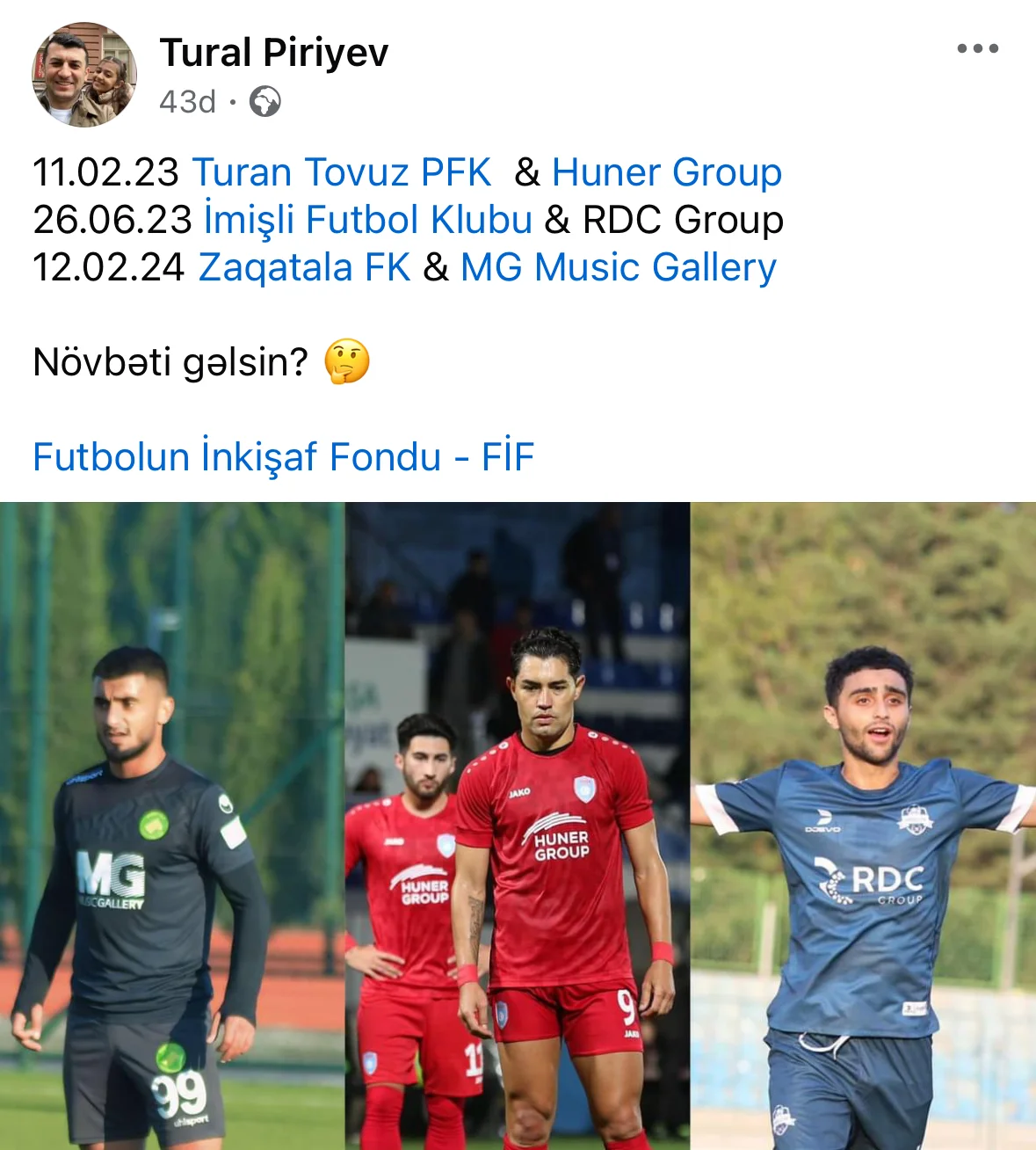 FİF daha bir kluba sponsor tapdı!