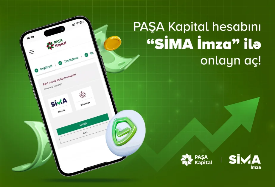 “PAŞA Kapital”da “SİMA İmza” ilə məsafədən hesab açmaq imkanı yaradılıb AZƏRTAC