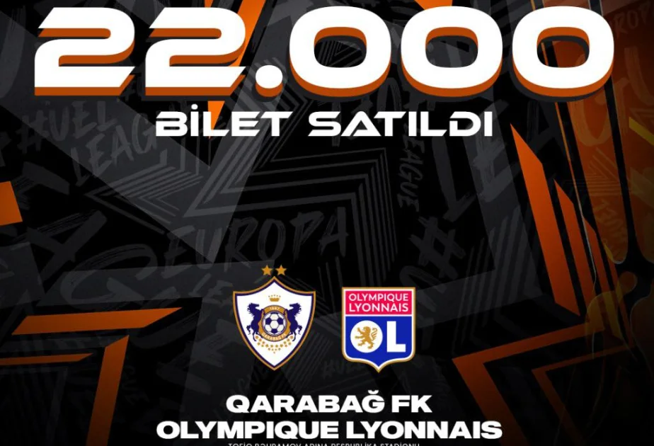 “Qarabağ” “Lion” oyununa satılmış bilet sayı açıqlanıb AZƏRTAC