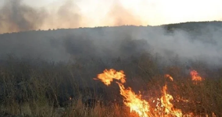 На открытой территории в Кельбаджаре вспыхнул пожар
