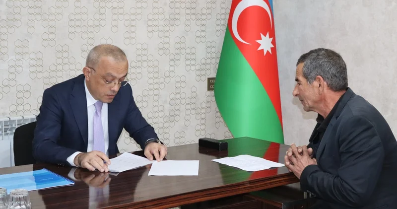 Azərbaycan Dövlət Su Ehtiyatları Agentliyinin sədri Yevlax rayonunda vətəndaşlarla görüşüb FOTOLAR KONKRET