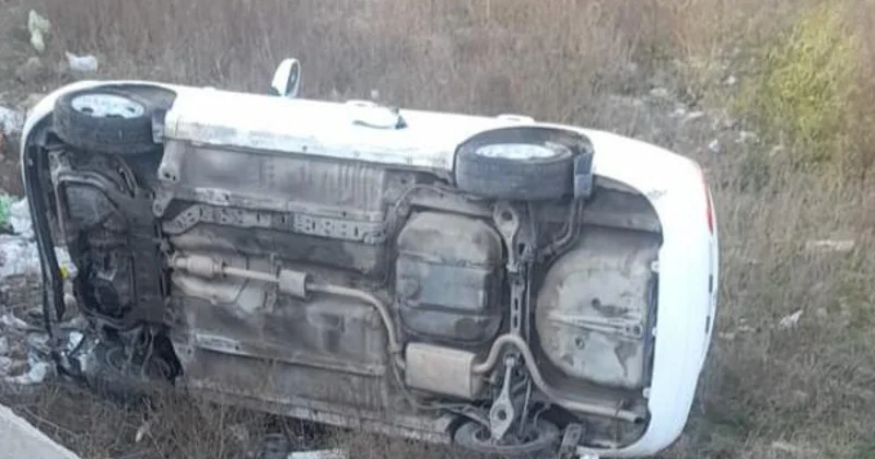 Gəncədə avtomobil aşdı