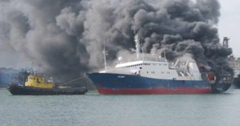 Qara dənizdə Rusiyaya məxsus gəmidə partlayış olub