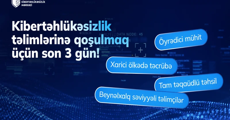 Azərbaycan Kibertəhlükəsizlik Mərkəzinə qeydiyyat üçün son 3 gün