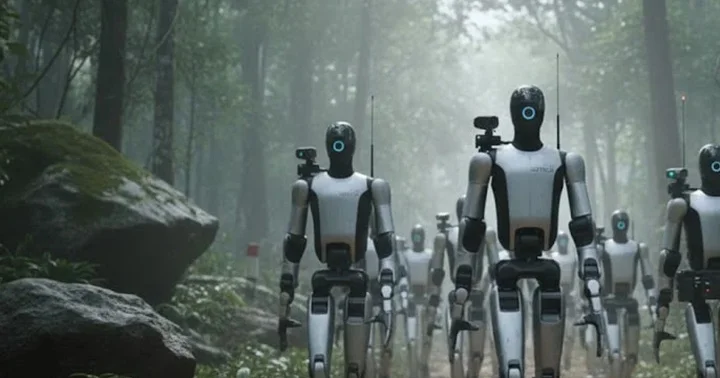 Ölümsüz əsgər lər hərəkətə keçdi Robotlar sərhədə yeridildi