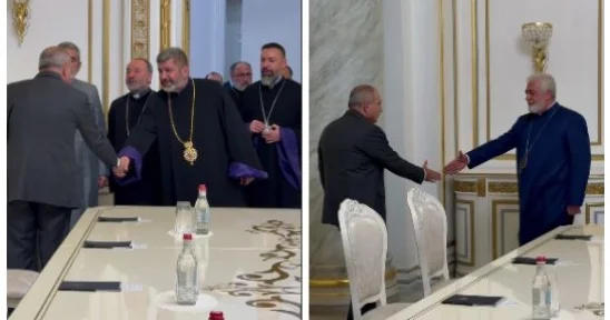 Paşinyan keşişlərlə görüşdü