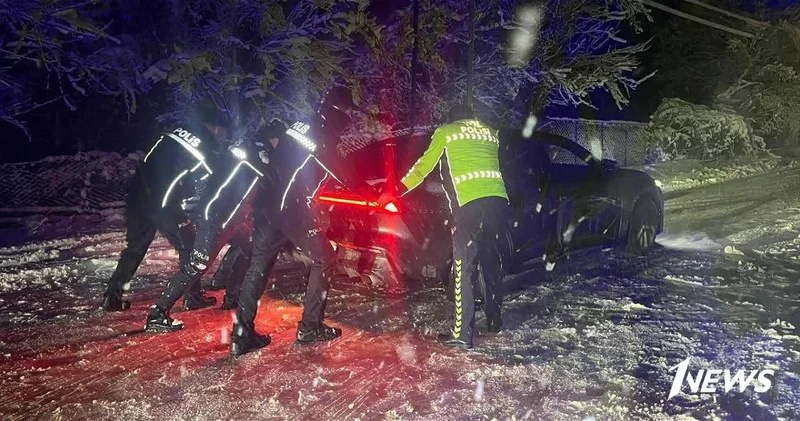 Полиция в Азербайджане перешла на усиленный режим работы из за снегопадов ФОТО ВИДЕО