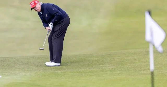 Görüşdən əvvəl qolf oynamağa yollandı