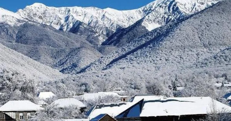 Bu rayona 35 sm lik qar yağdı KONKRET