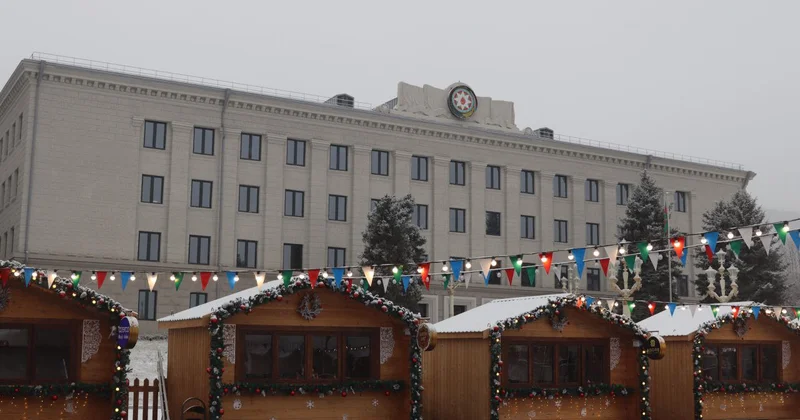 Xankəndinə bu ilin ilk qarı yağdı FOTO