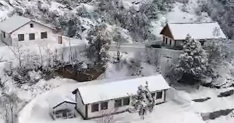 Laçın şəhərindən möhtəşəm qar mənzərəsi (VİDEO)