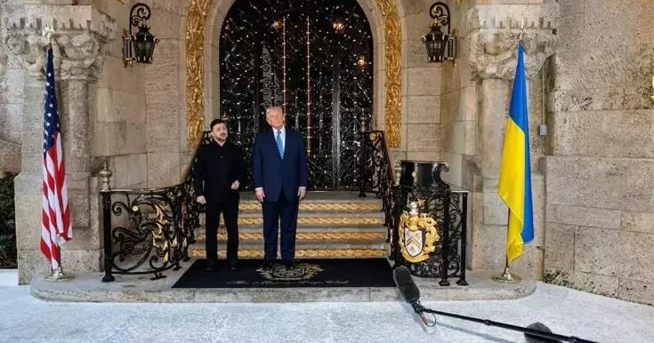 Tramp və Zelenski Mar a Laqo da bir araya gəldi VİDEO