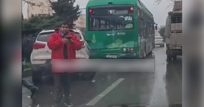 Bakıda marşrut avtobusları toqquşdu Xəsarət alan var