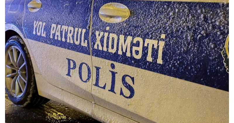 Polis şaxtalı hava şəraiti ilə əlaqədar gücləndirilmiş rejimdə xidmət aparır
