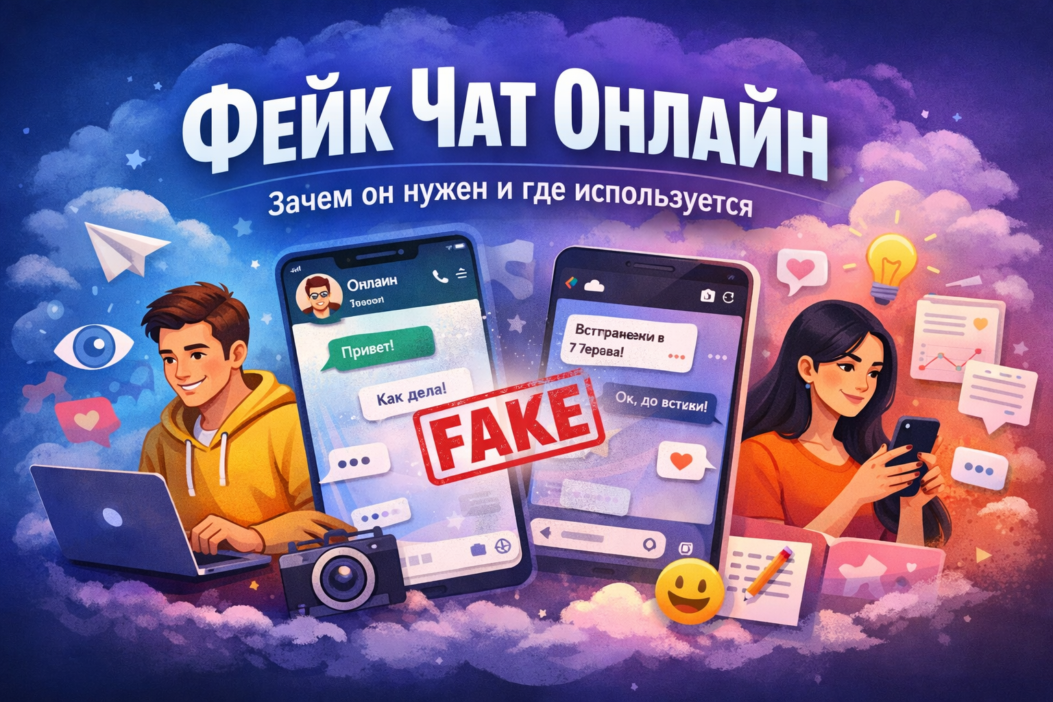 Фейк чат онлайн - зачем он нужен и где используется