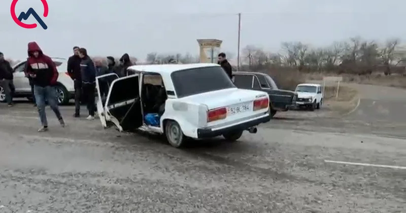 Salyanda qəzada gəlin qayınana yaralandı Fotolar