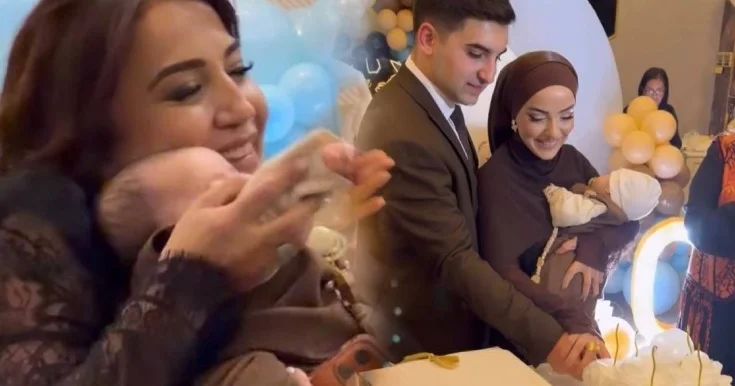 40 günlük nəvəsinə məclis etdi Video